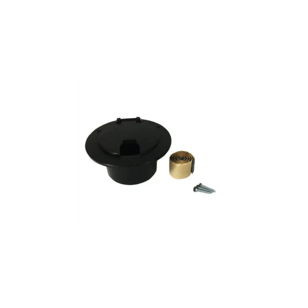 Deluxe Round Electric Cable Hatch W/Back, Black - BBM94330